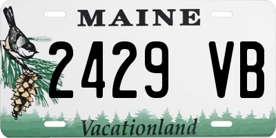 ME license plate 2429VB