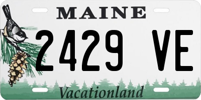 ME license plate 2429VE