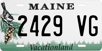 ME license plate 2429VG