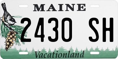 ME license plate 2430SH