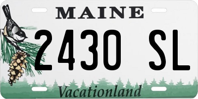 ME license plate 2430SL