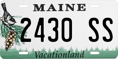 ME license plate 2430SS