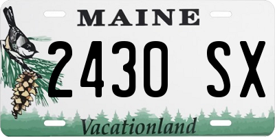 ME license plate 2430SX