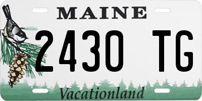 ME license plate 2430TG