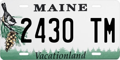 ME license plate 2430TM