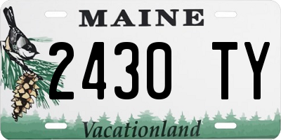 ME license plate 2430TY