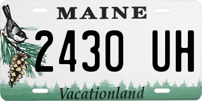 ME license plate 2430UH