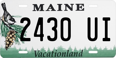 ME license plate 2430UI