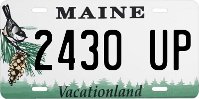 ME license plate 2430UP