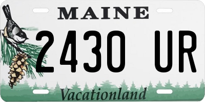 ME license plate 2430UR
