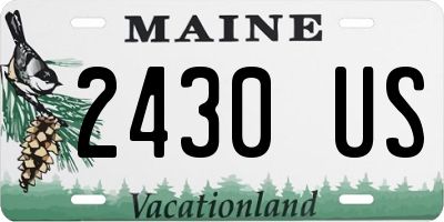 ME license plate 2430US