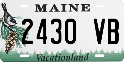 ME license plate 2430VB