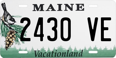 ME license plate 2430VE