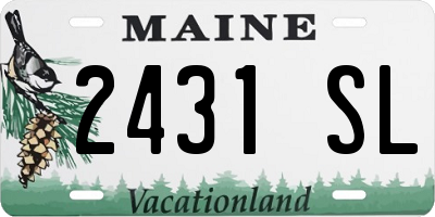 ME license plate 2431SL