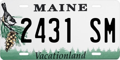 ME license plate 2431SM