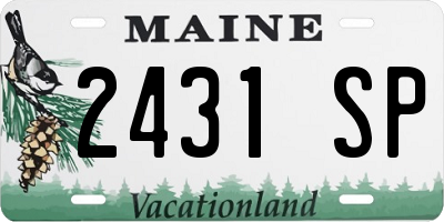 ME license plate 2431SP