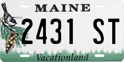 ME license plate 2431ST