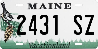 ME license plate 2431SZ