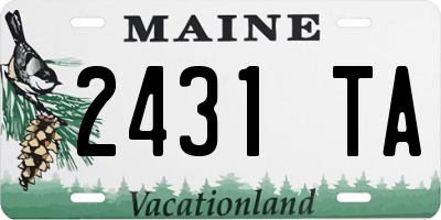 ME license plate 2431TA
