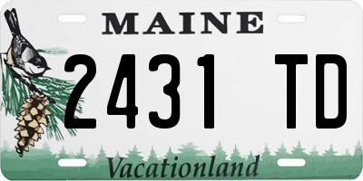 ME license plate 2431TD