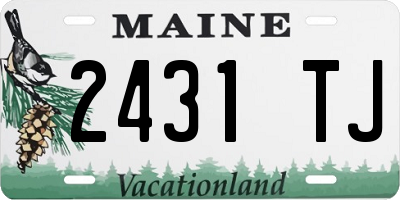 ME license plate 2431TJ