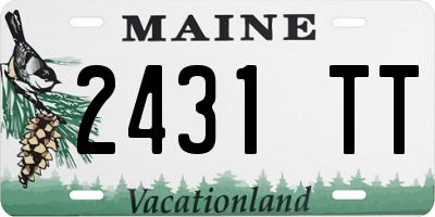 ME license plate 2431TT