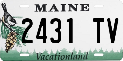ME license plate 2431TV