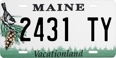 ME license plate 2431TY