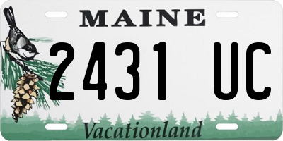 ME license plate 2431UC