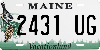 ME license plate 2431UG
