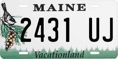 ME license plate 2431UJ