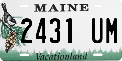 ME license plate 2431UM