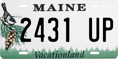 ME license plate 2431UP