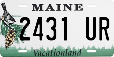 ME license plate 2431UR