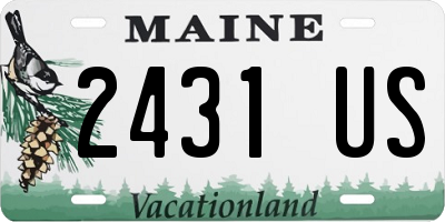 ME license plate 2431US