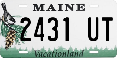 ME license plate 2431UT