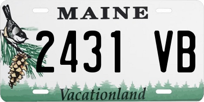 ME license plate 2431VB