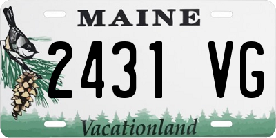 ME license plate 2431VG