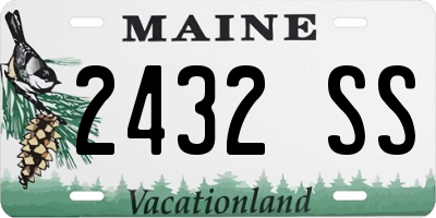 ME license plate 2432SS