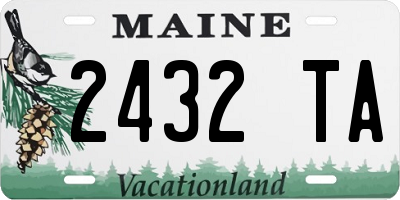 ME license plate 2432TA