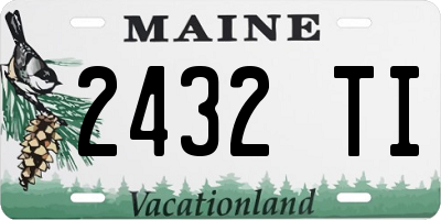 ME license plate 2432TI