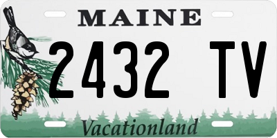 ME license plate 2432TV