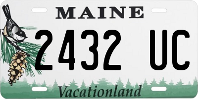 ME license plate 2432UC