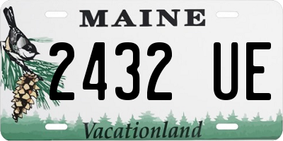 ME license plate 2432UE