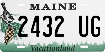 ME license plate 2432UG