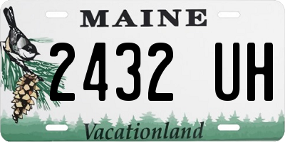 ME license plate 2432UH