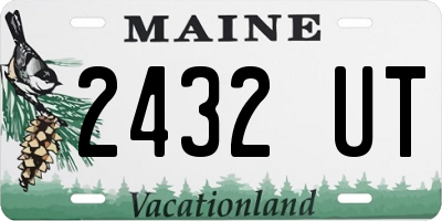 ME license plate 2432UT