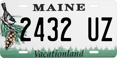 ME license plate 2432UZ