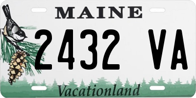 ME license plate 2432VA