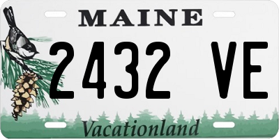 ME license plate 2432VE